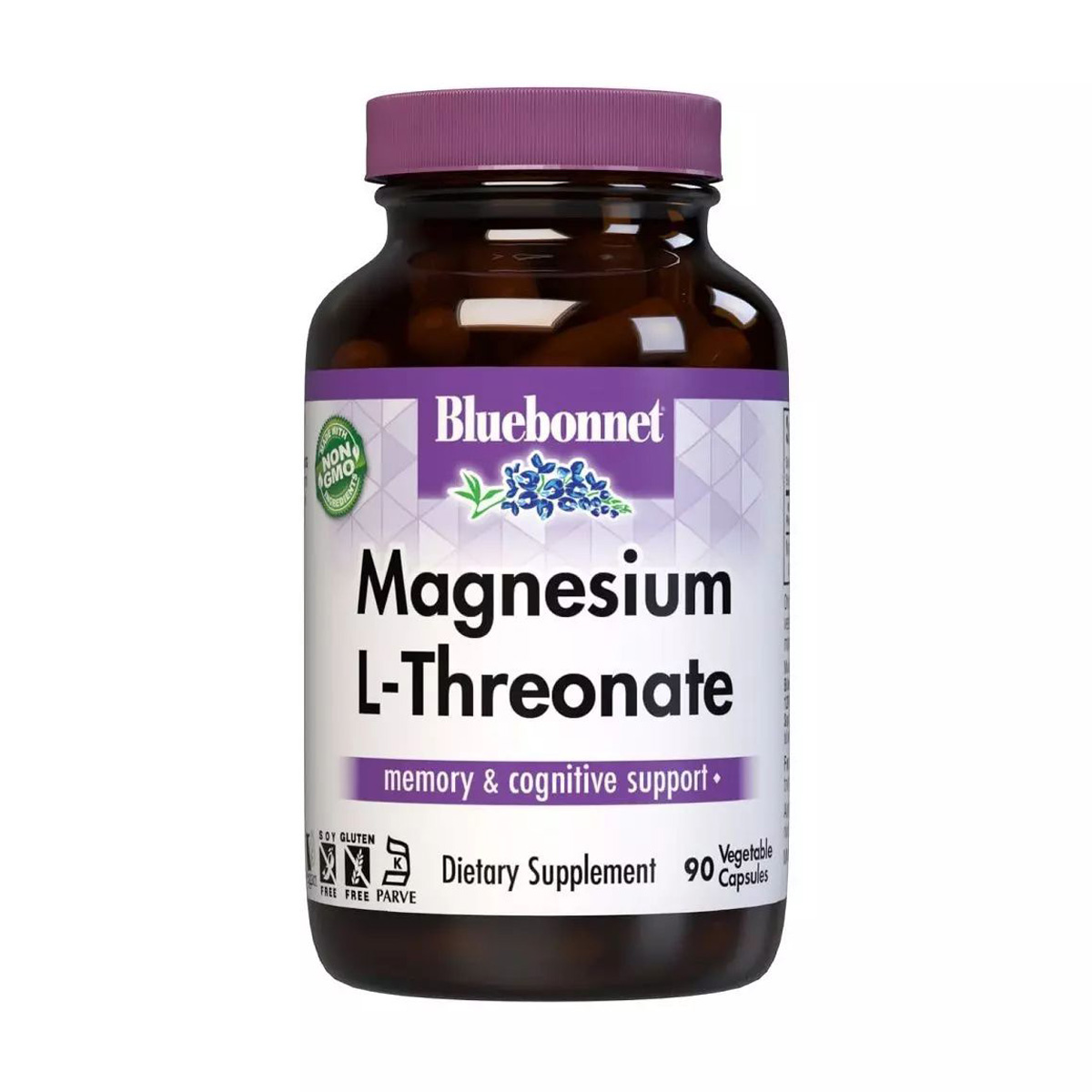 Магнію L-Треонат Bluebonnet Nutrition Magnesium L-Threonate, 90 капсул